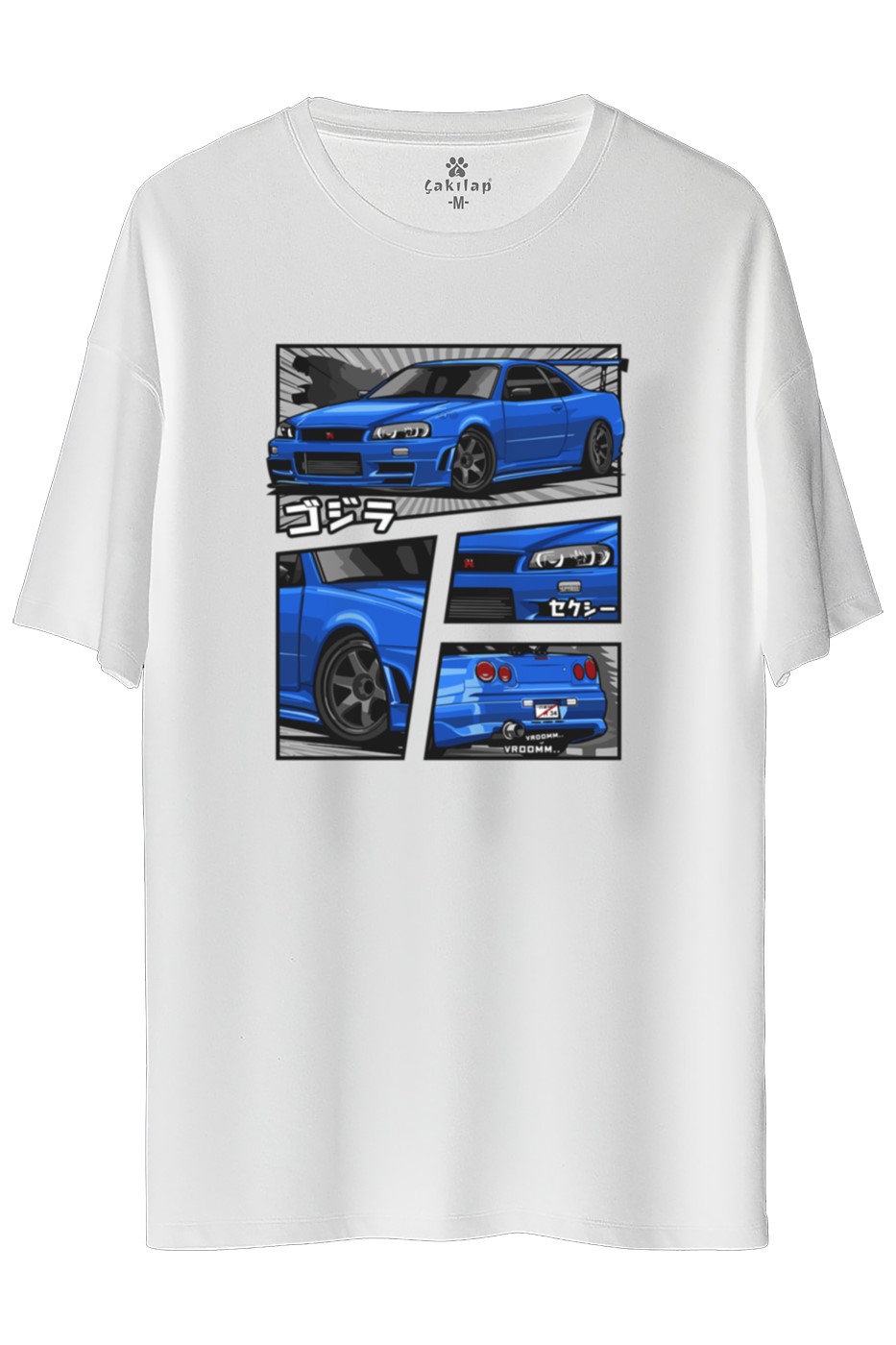 Nissan R34 Baskılı Oversize Tişört