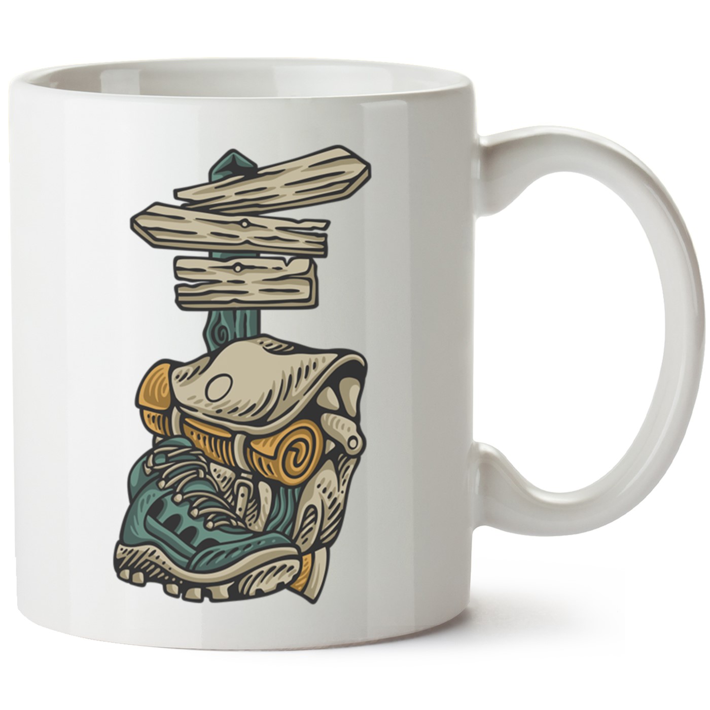 Macera-Doğa Baskılı Porselen Kupa Bardak