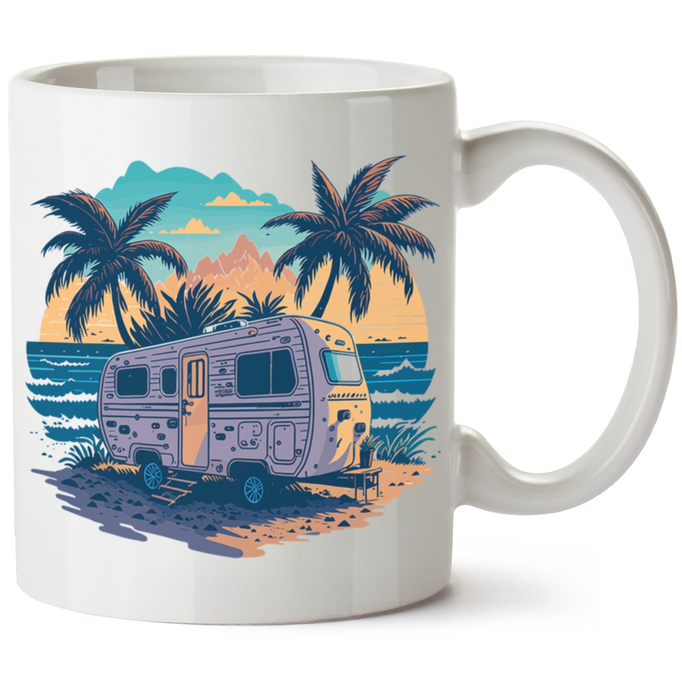 Macera-Doğa Baskılı Porselen Kupa Bardak