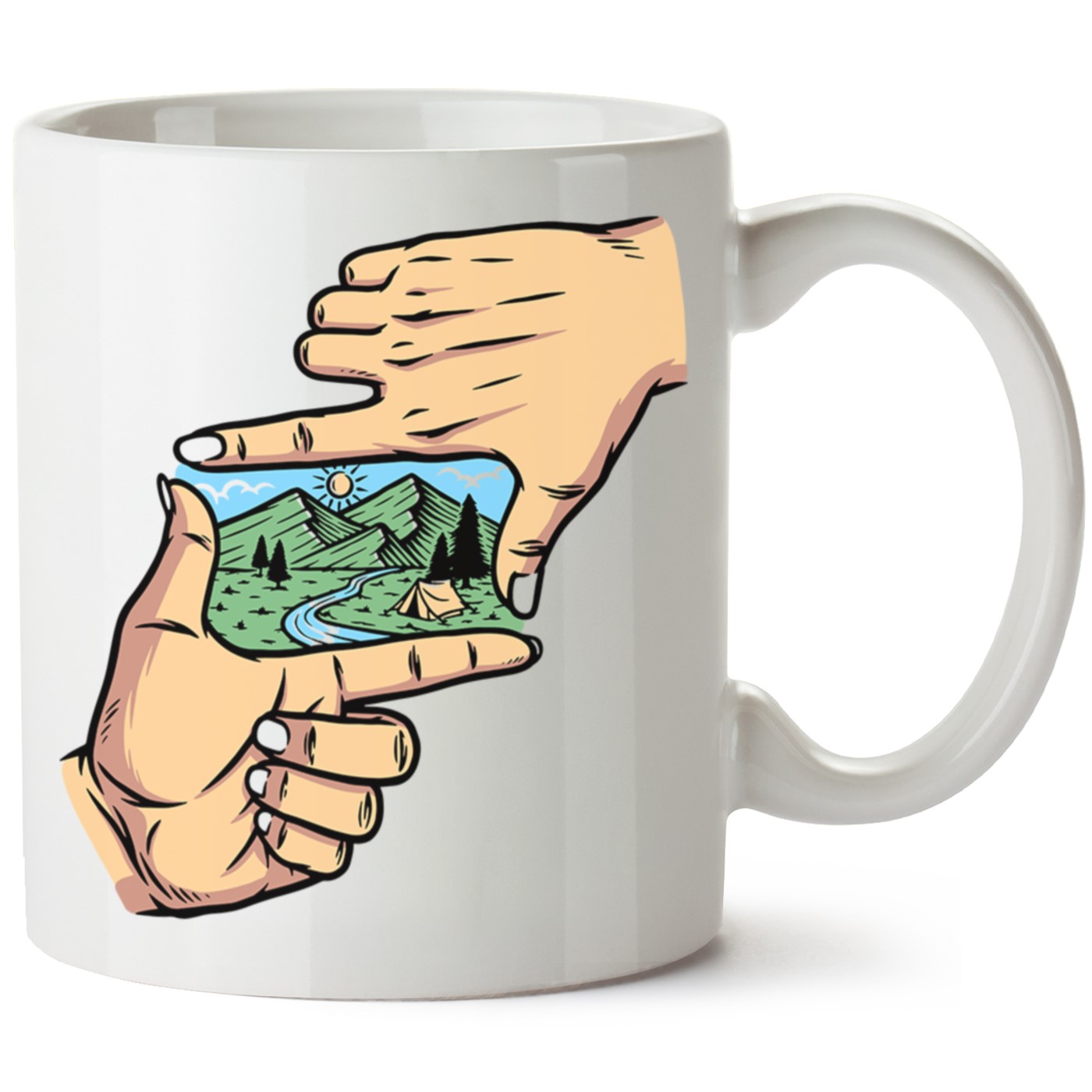 Macera-Doğa Baskılı Porselen Kupa Bardak