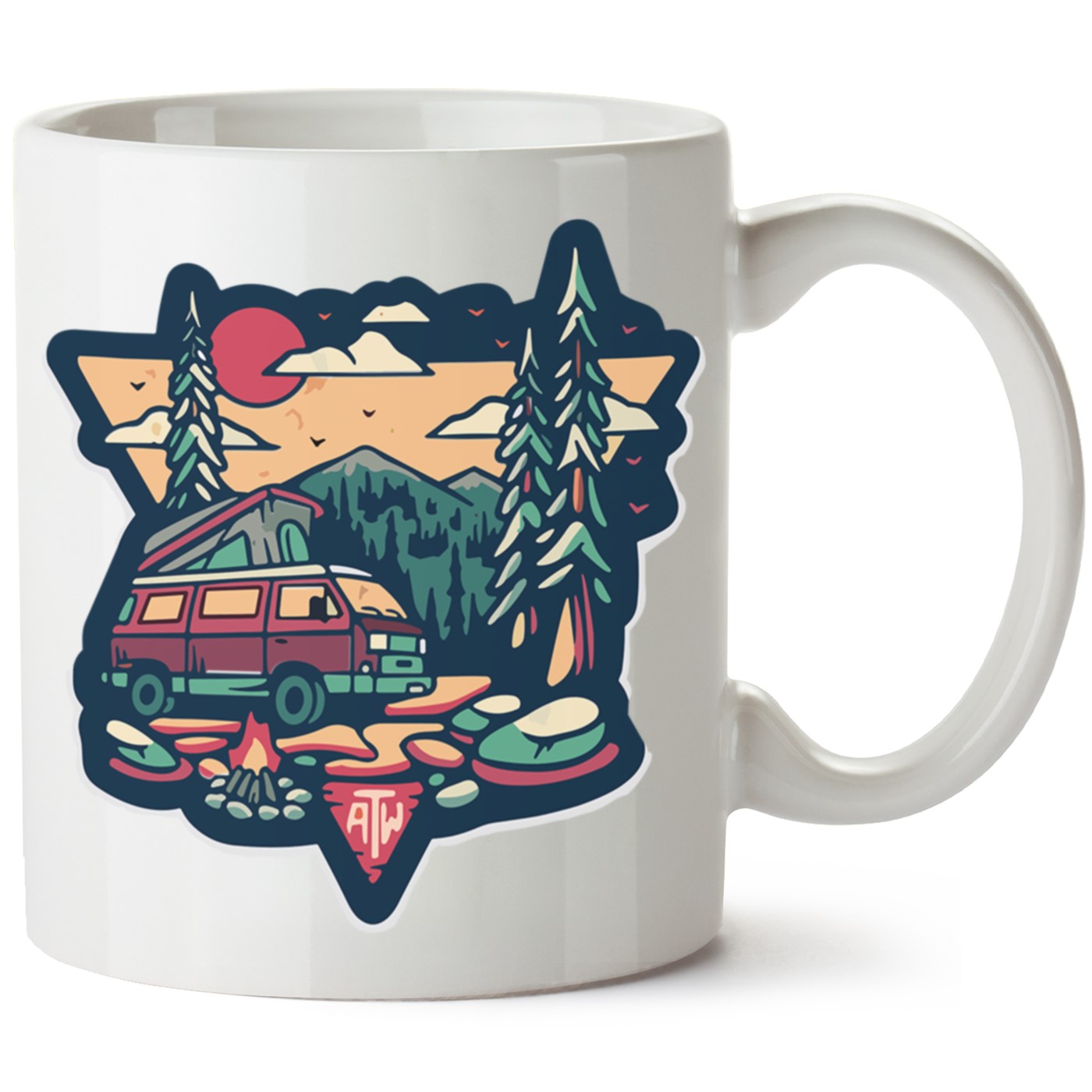 Macera-Doğa Baskılı Porselen Kupa Bardak