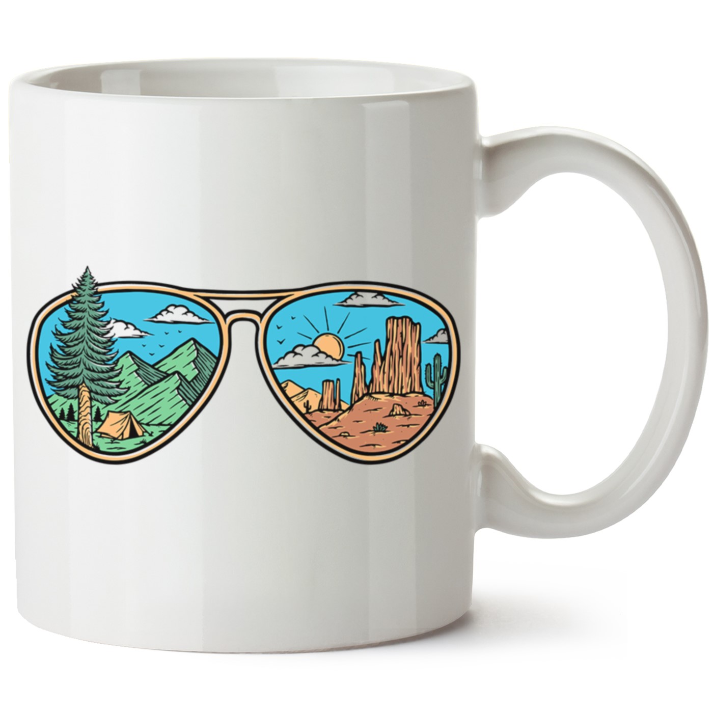 Macera-Doğa Baskılı Porselen Kupa Bardak