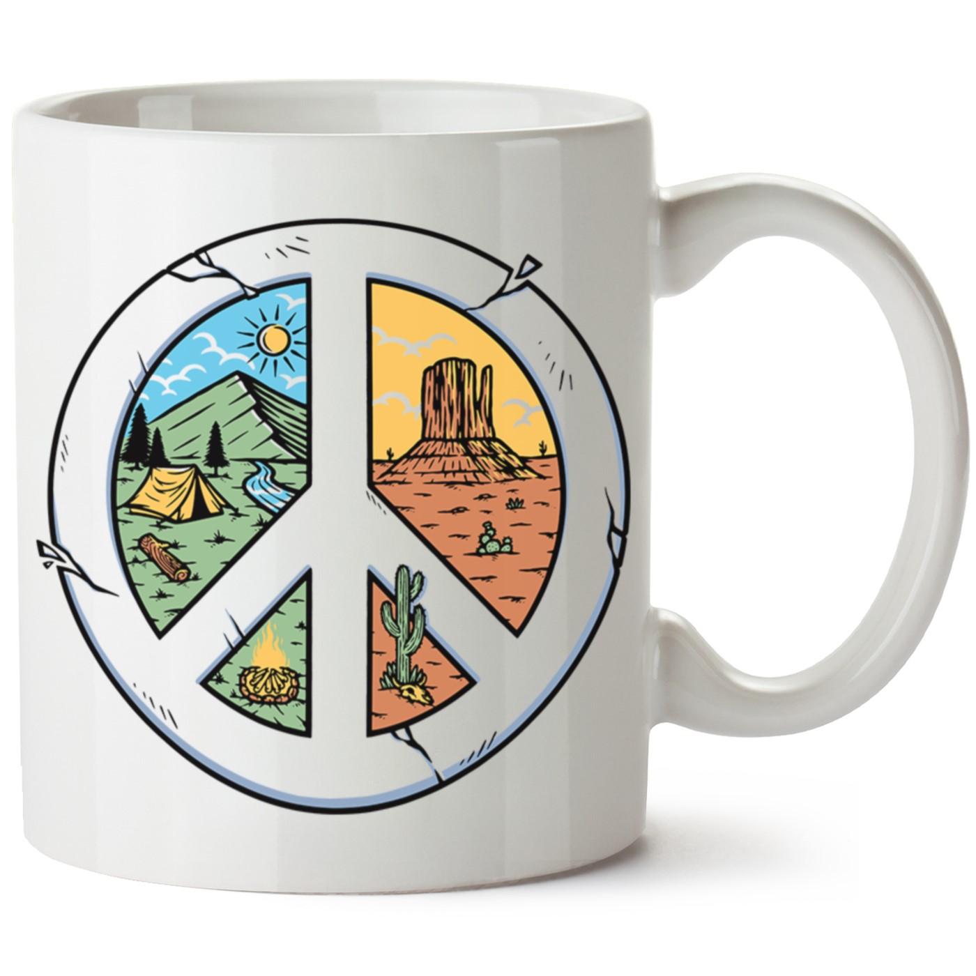 Macera-Doğa Baskılı Porselen Kupa Bardak