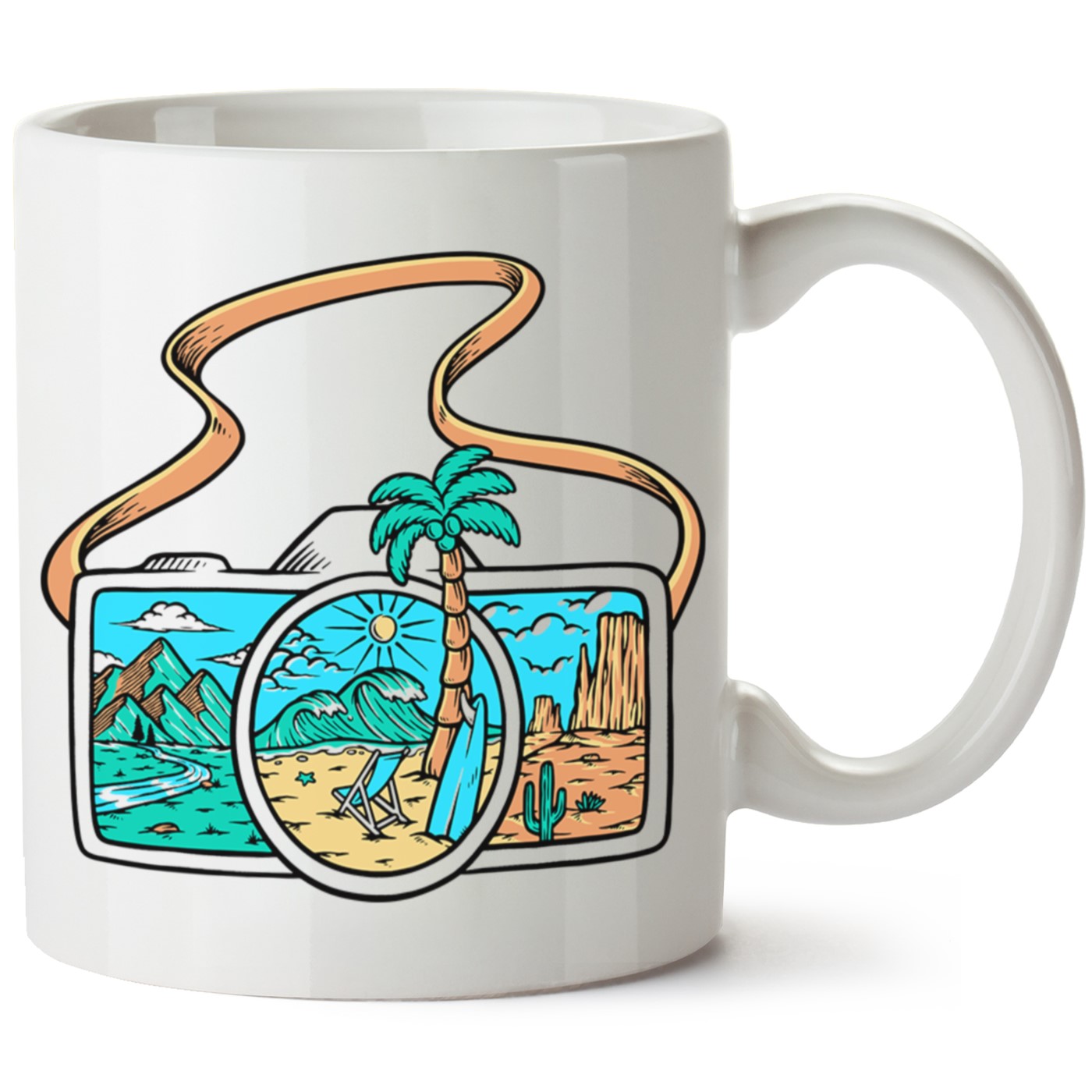 Macera-Doğa Baskılı Porselen Kupa Bardak