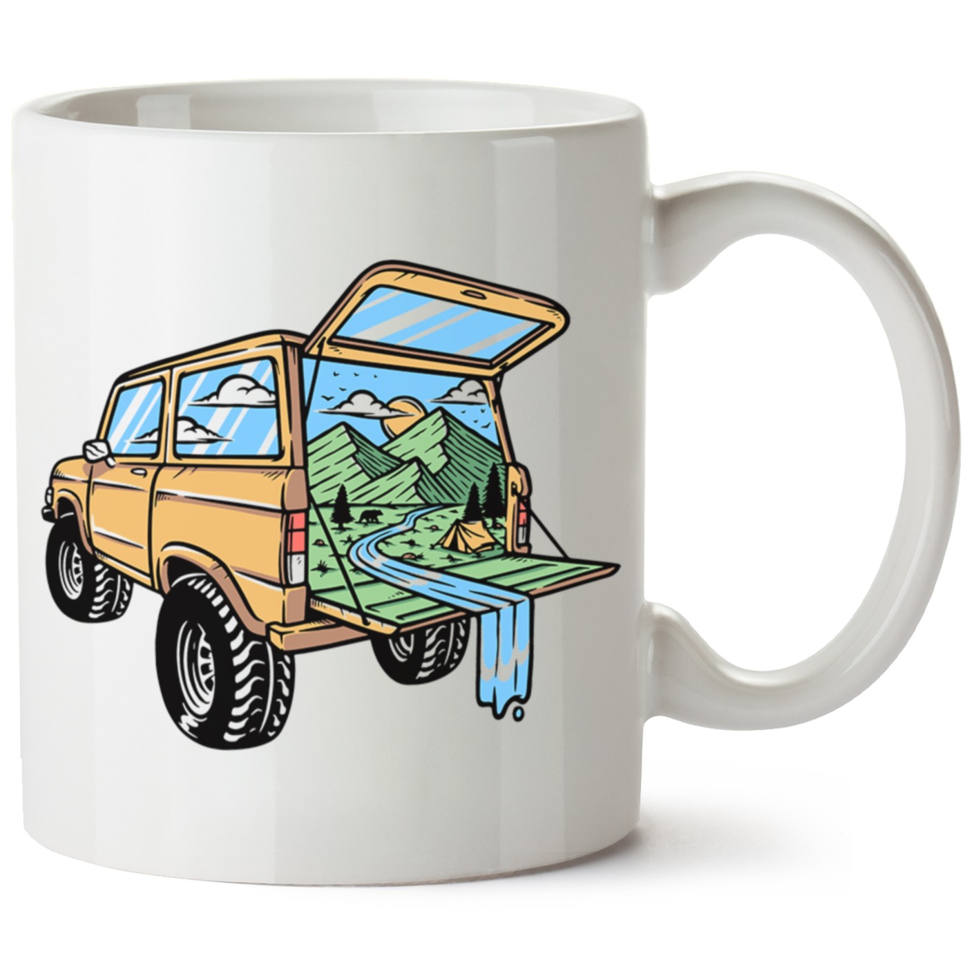 Macera-Doğa Baskılı Porselen Kupa Bardak