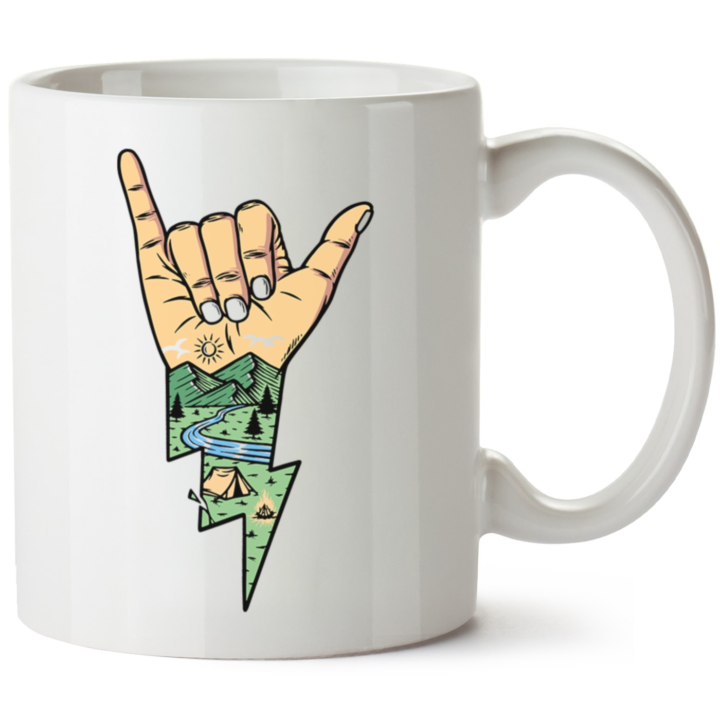 Macera-Doğa Baskılı Porselen Kupa Bardak