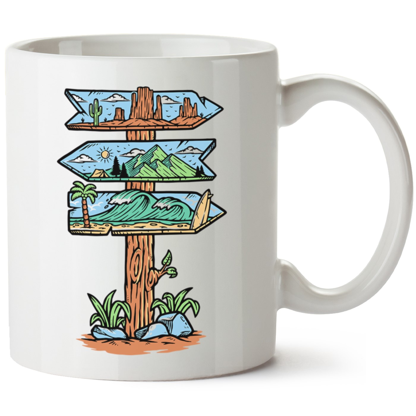 Macera-Doğa Baskılı Porselen Kupa Bardak