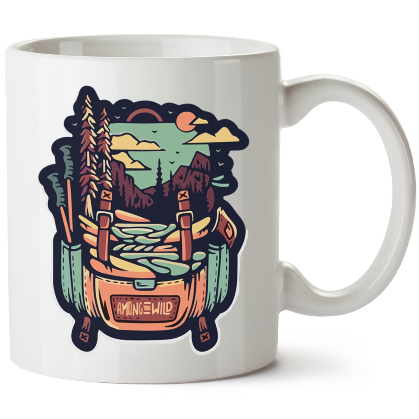 Macera-Doğa Baskılı Porselen Kupa Bardak