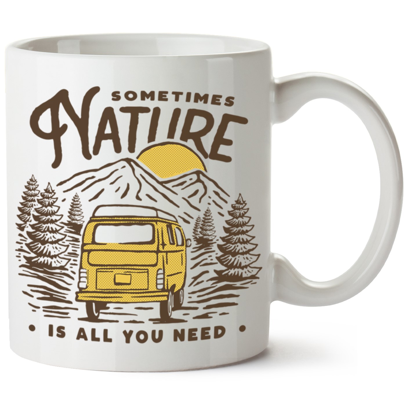 Macera-Doğa Baskılı Porselen Kupa Bardak