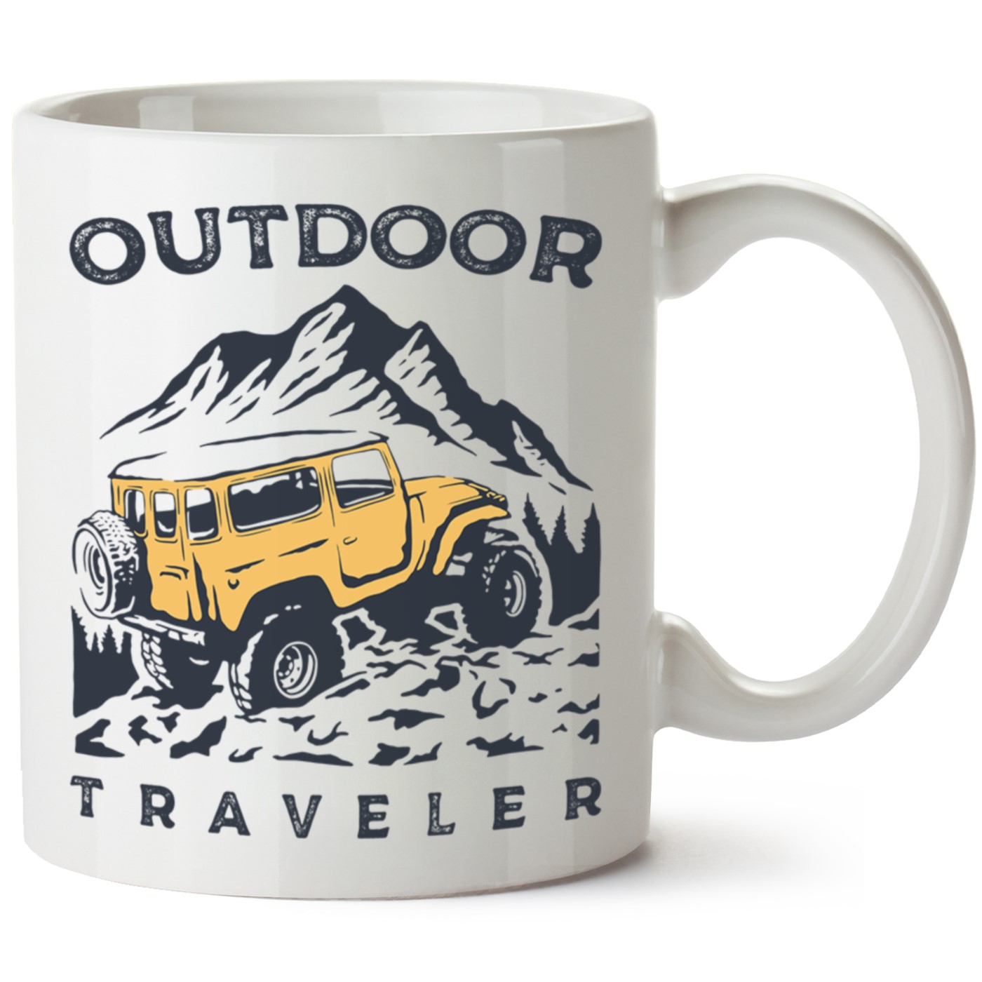 Macera-Doğa Baskılı Porselen Kupa Bardak