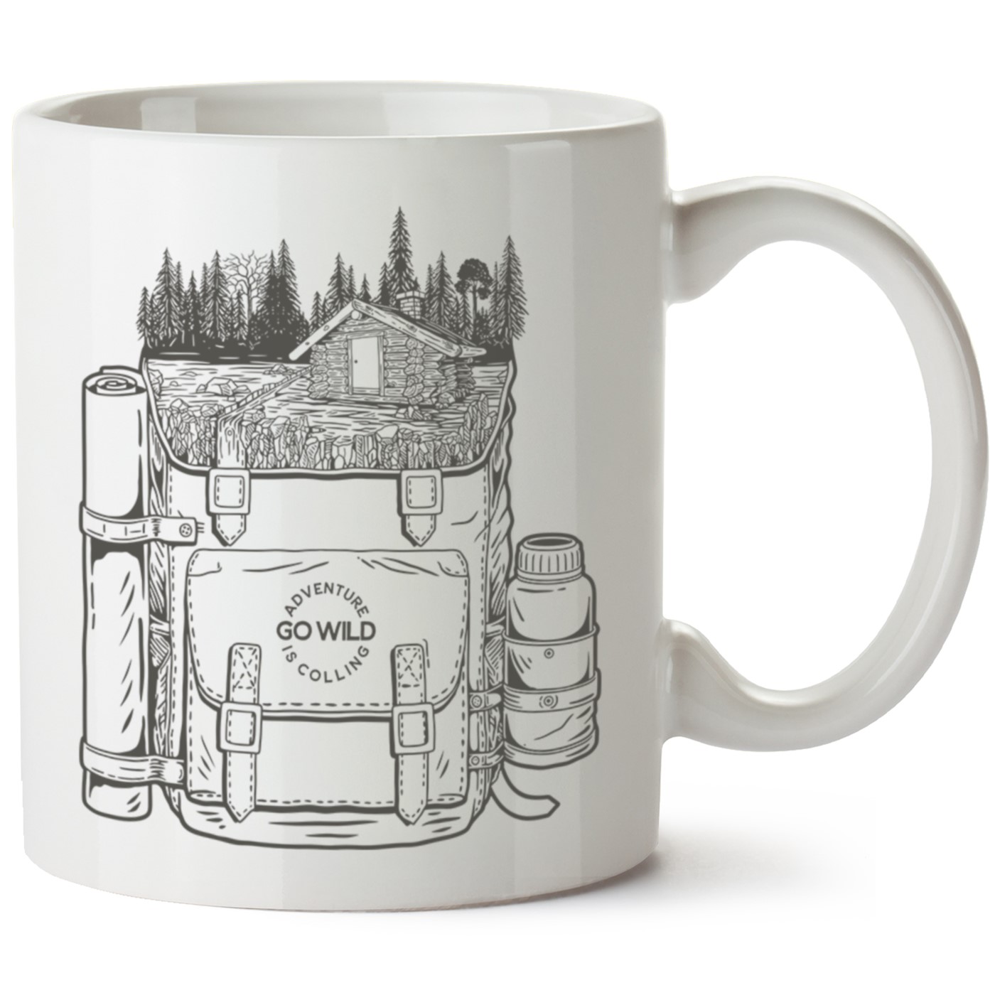 Macera-Doğa Baskılı Porselen Kupa Bardak