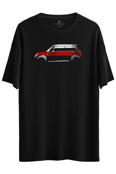 Mini Cooper Baskılı Oversize Tişört