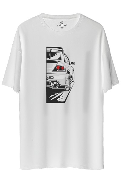Mitsubishi Evo Baskılı Oversize Tişört