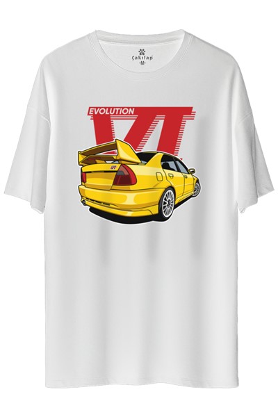 Mitsubishi Evo Baskılı Oversize Tişört