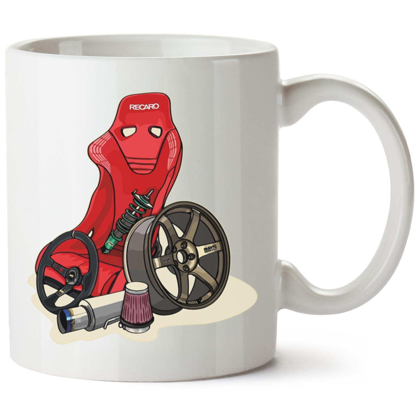 Modifiye Baskılı Porselen Kupa Bardak