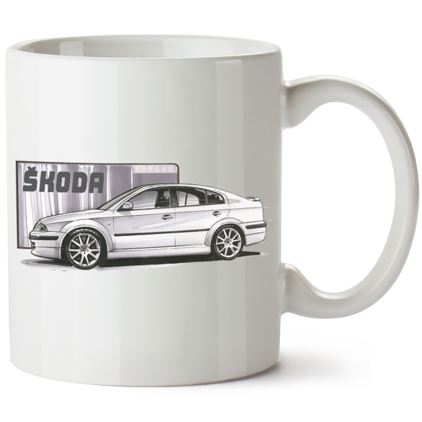 Skoda OctaviaA4 Baskılı Porselen Kupa Bardak