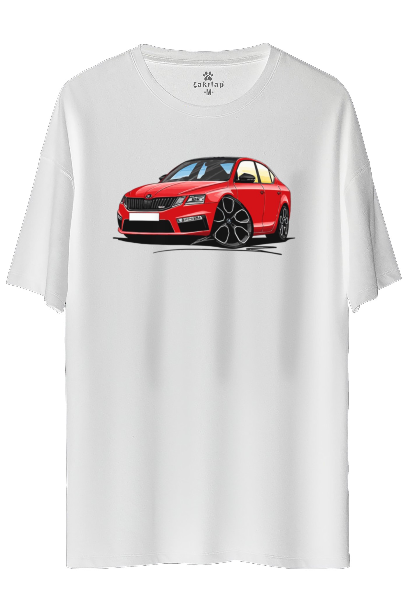 Skoda OctaviaA7 Baskılı Oversize Tişört