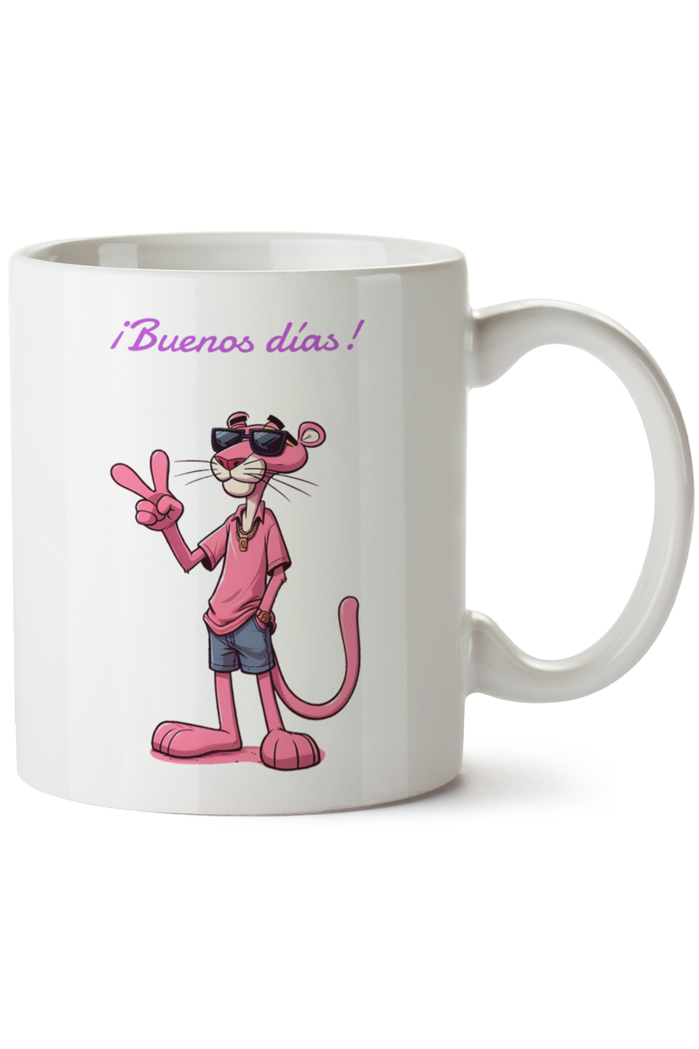 Pink Panther Baskılı Porselen Kupa Bardak