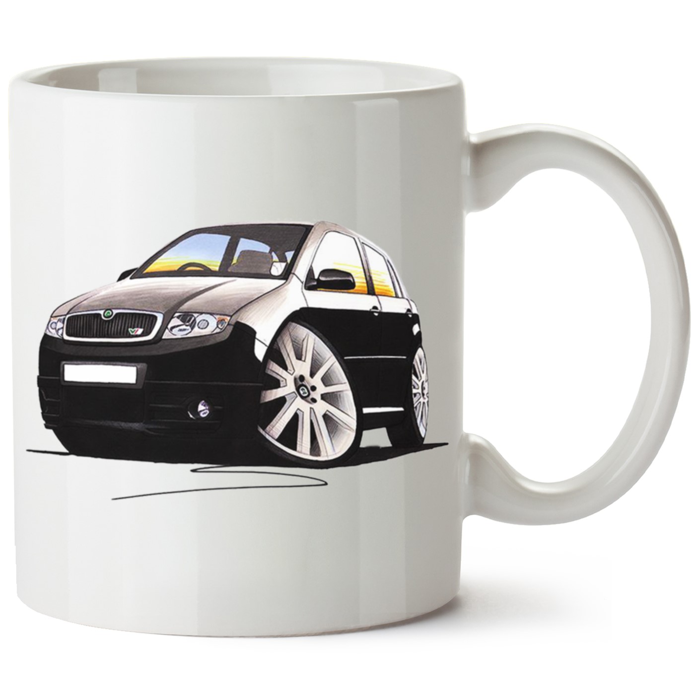 Skoda Fabia1 Baskılı Porselen Kupa Bardak