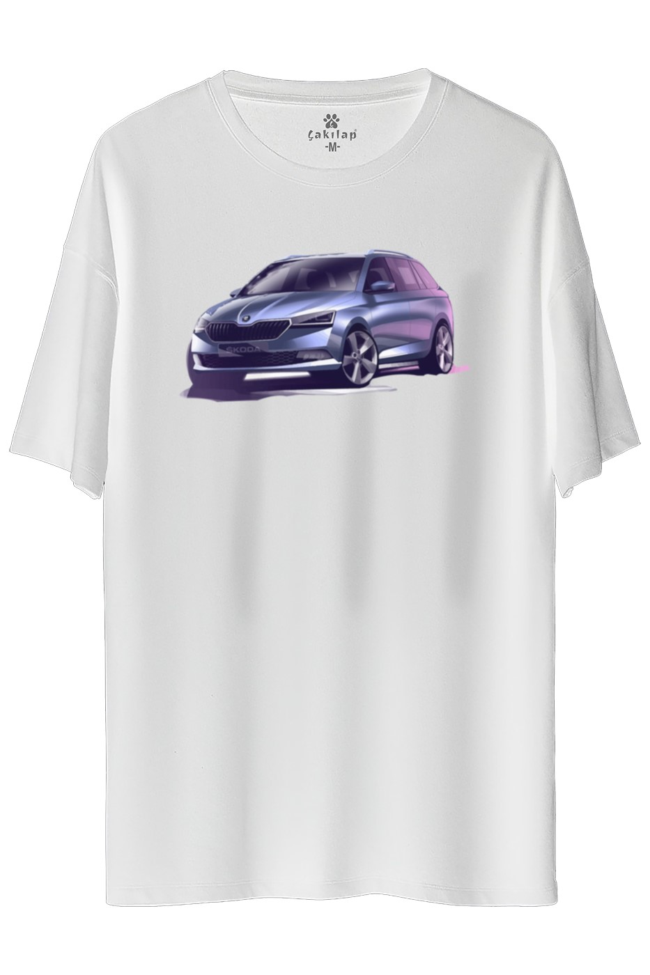 Skoda Fabia3 Baskılı Oversize Tişört