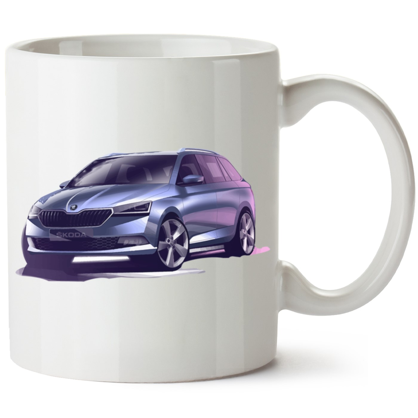 Skoda Fabia3 Baskılı Porselen Kupa Bardak