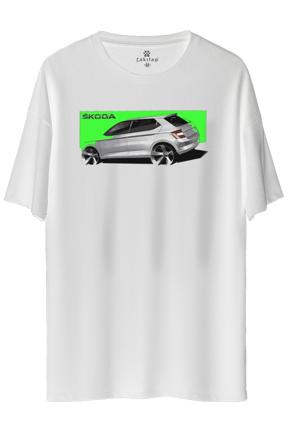 Skoda Fabia3 Baskılı Oversize Tişört