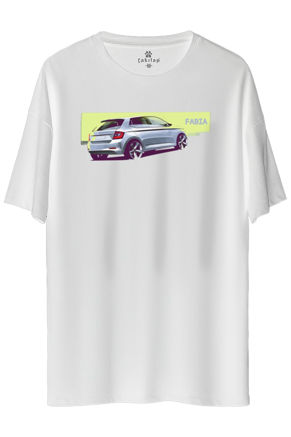 Skoda Fabia3 Baskılı Oversize Tişört
