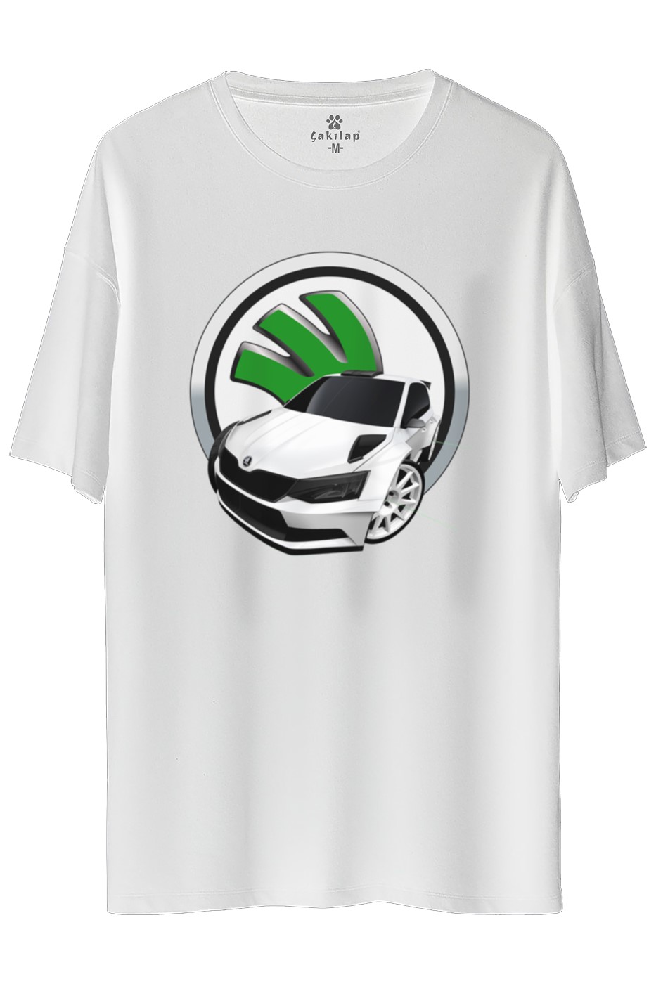 Skoda Fabia3 Baskılı Oversize Tişört