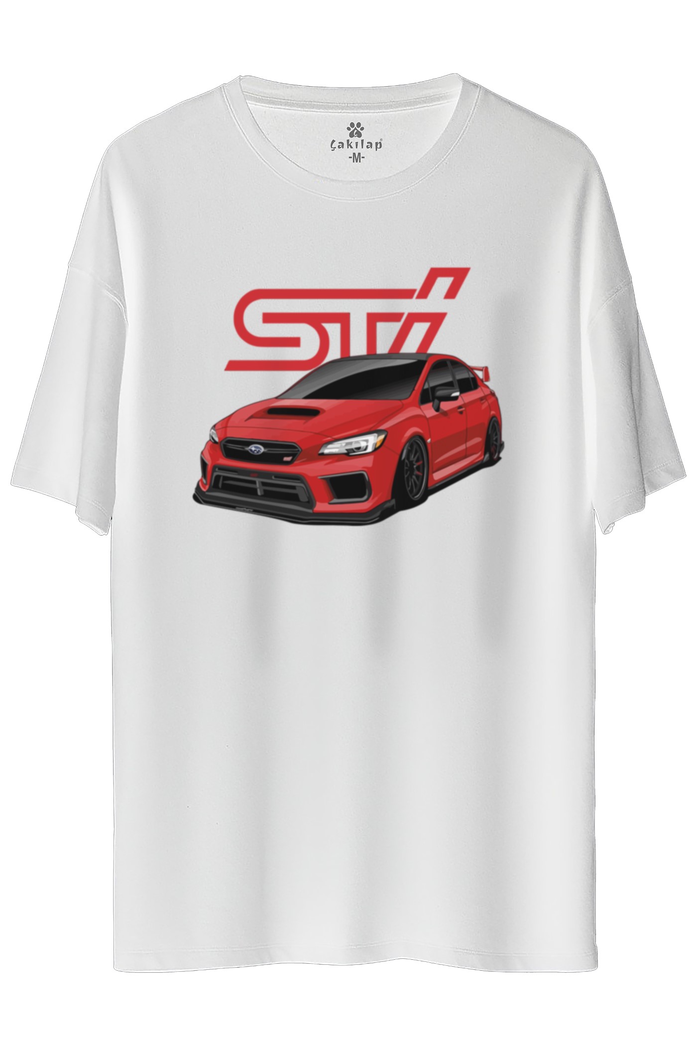 Subaru Baskılı Oversize Tişört