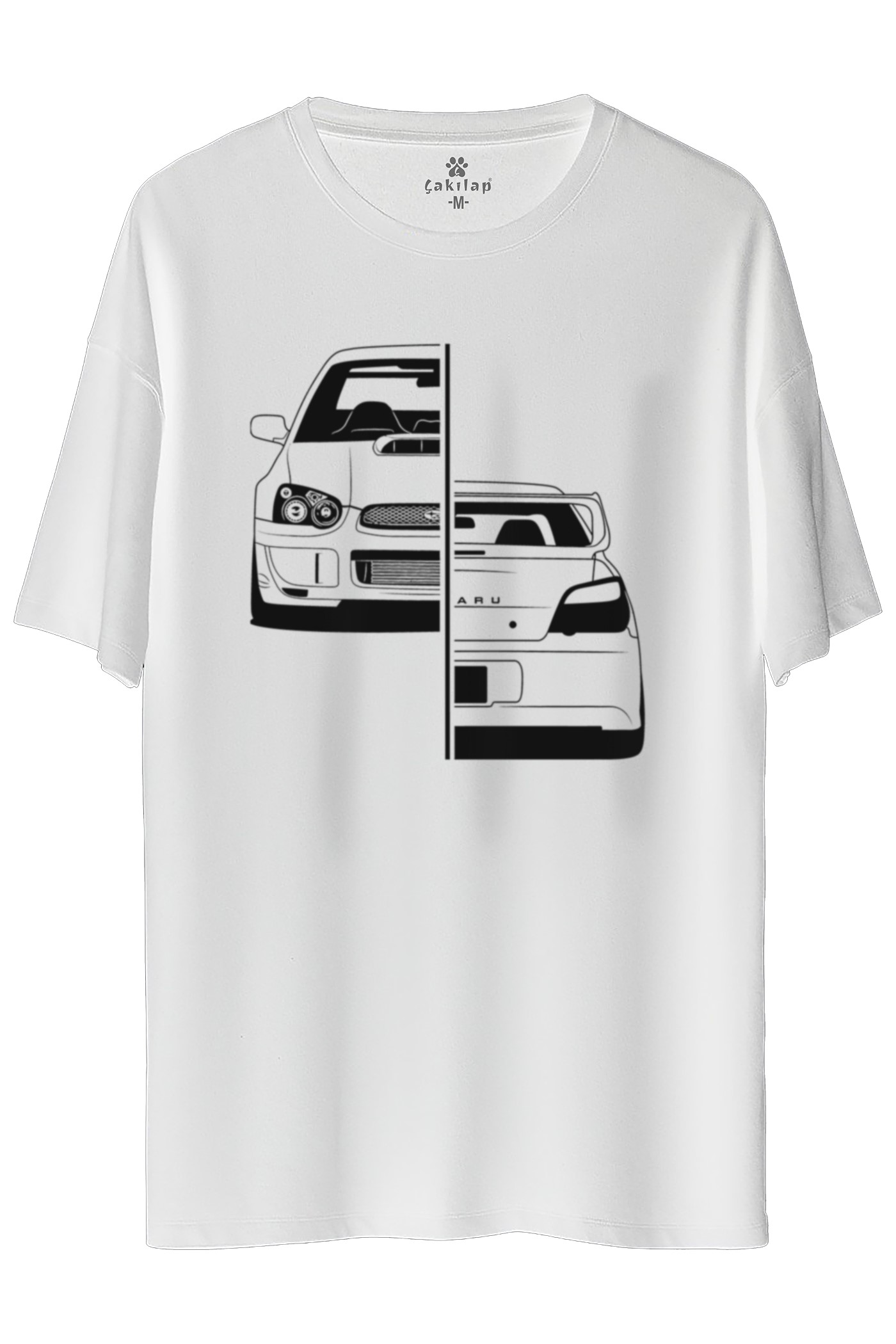 Subaru Baskılı Oversize Tişört