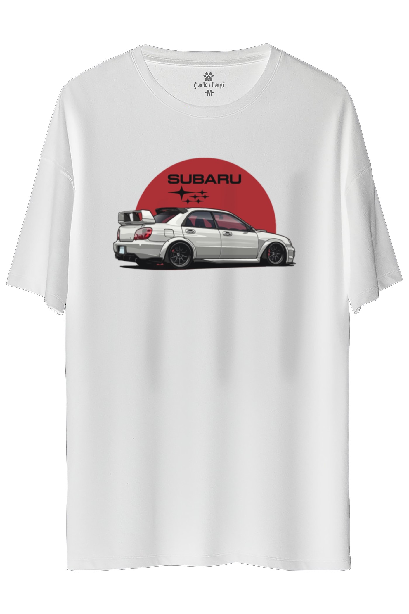 Subaru Baskılı Oversize Tişört