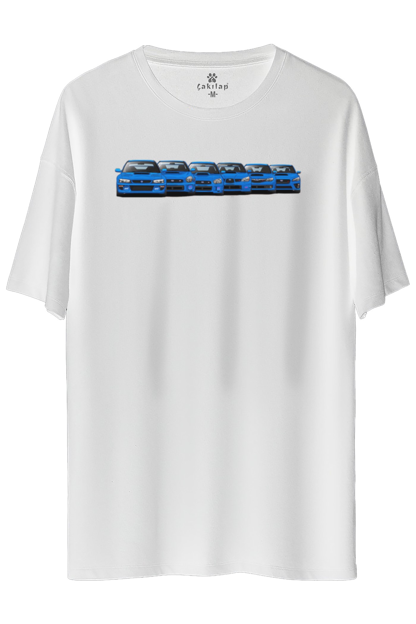 Subaru Baskılı Oversize Tişört