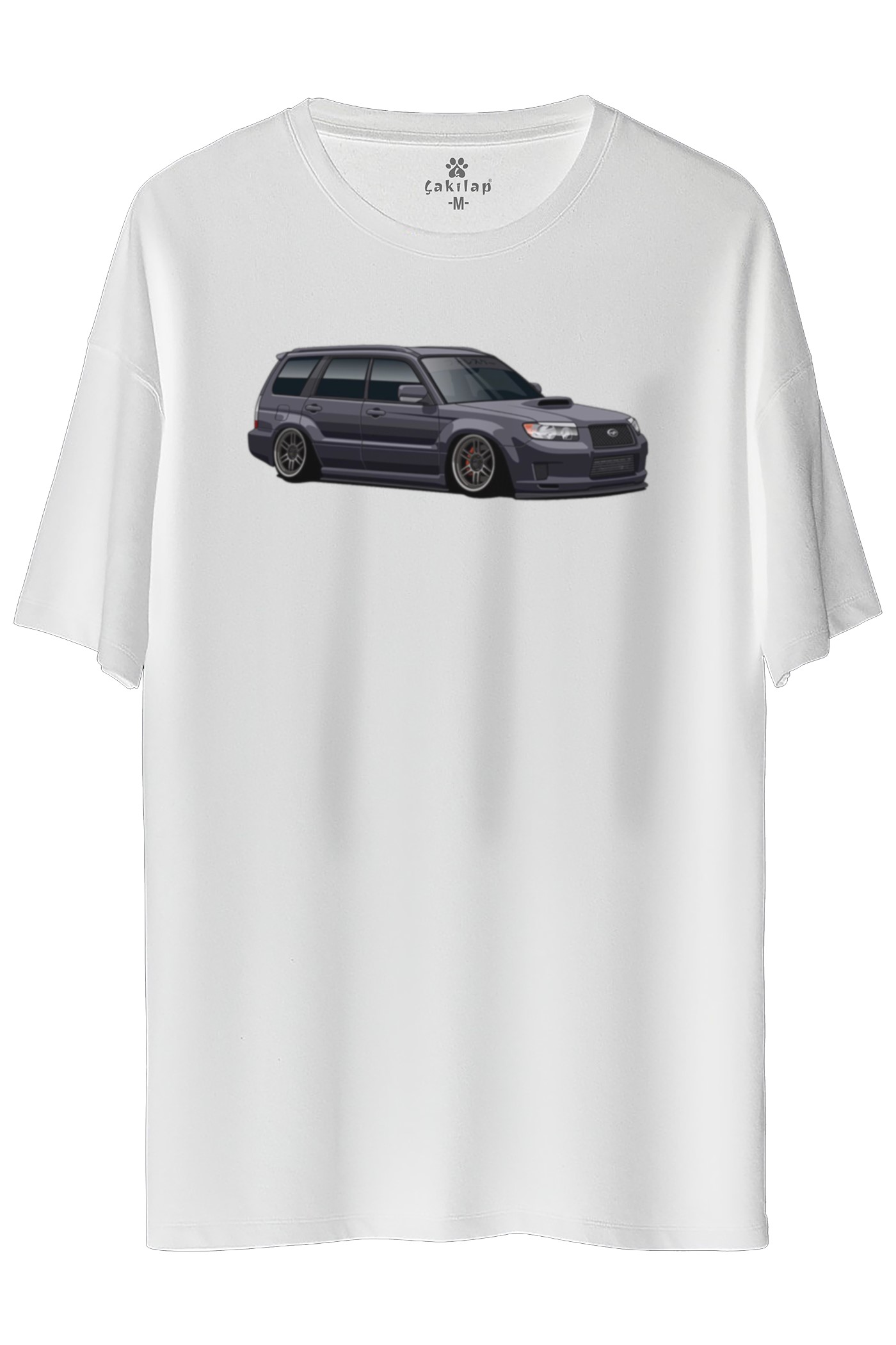 Subaru Baskılı Oversize Tişört