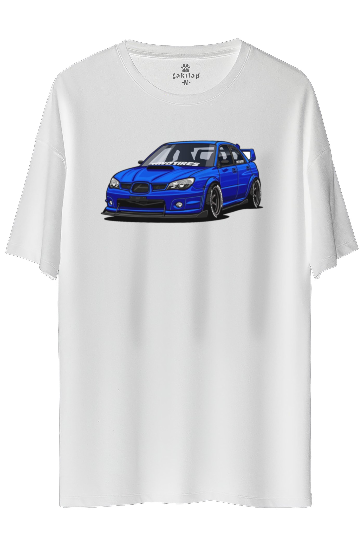 Subaru Baskılı Oversize Tişört