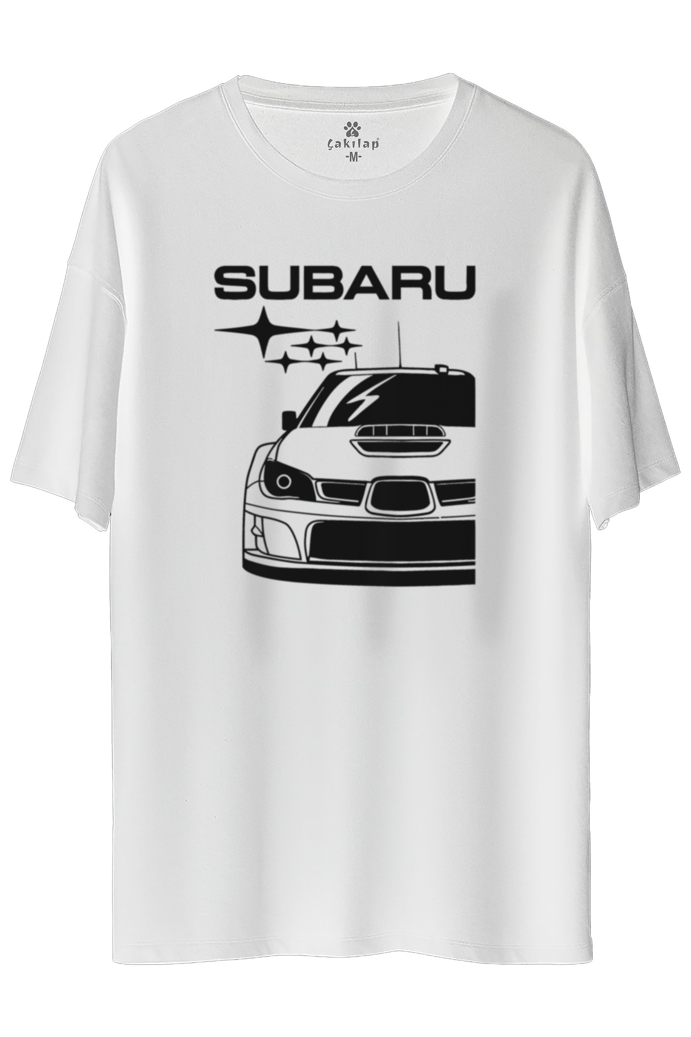 Subaru Baskılı Oversize Tişört