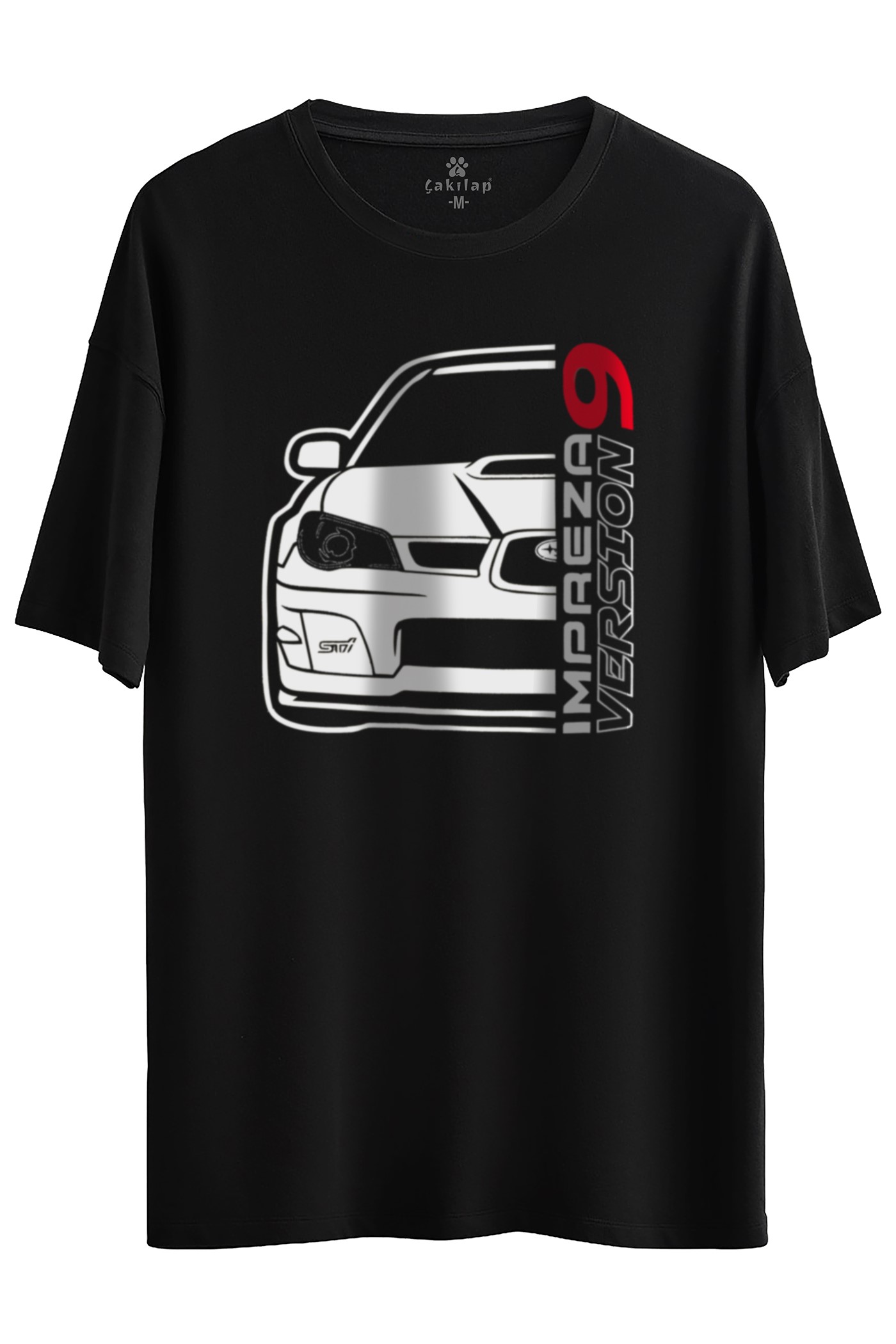 Subaru Baskılı Oversize Tişört