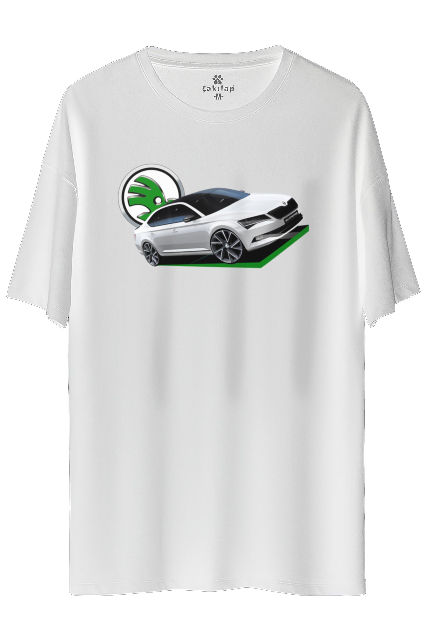 Skoda SuperBB7 Baskılı Oversize Tişört