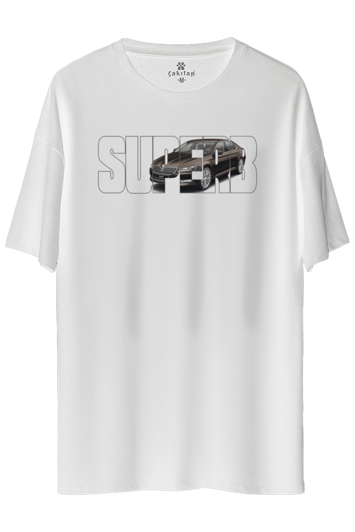 Skoda SuperBB7 Baskılı Oversize Tişört