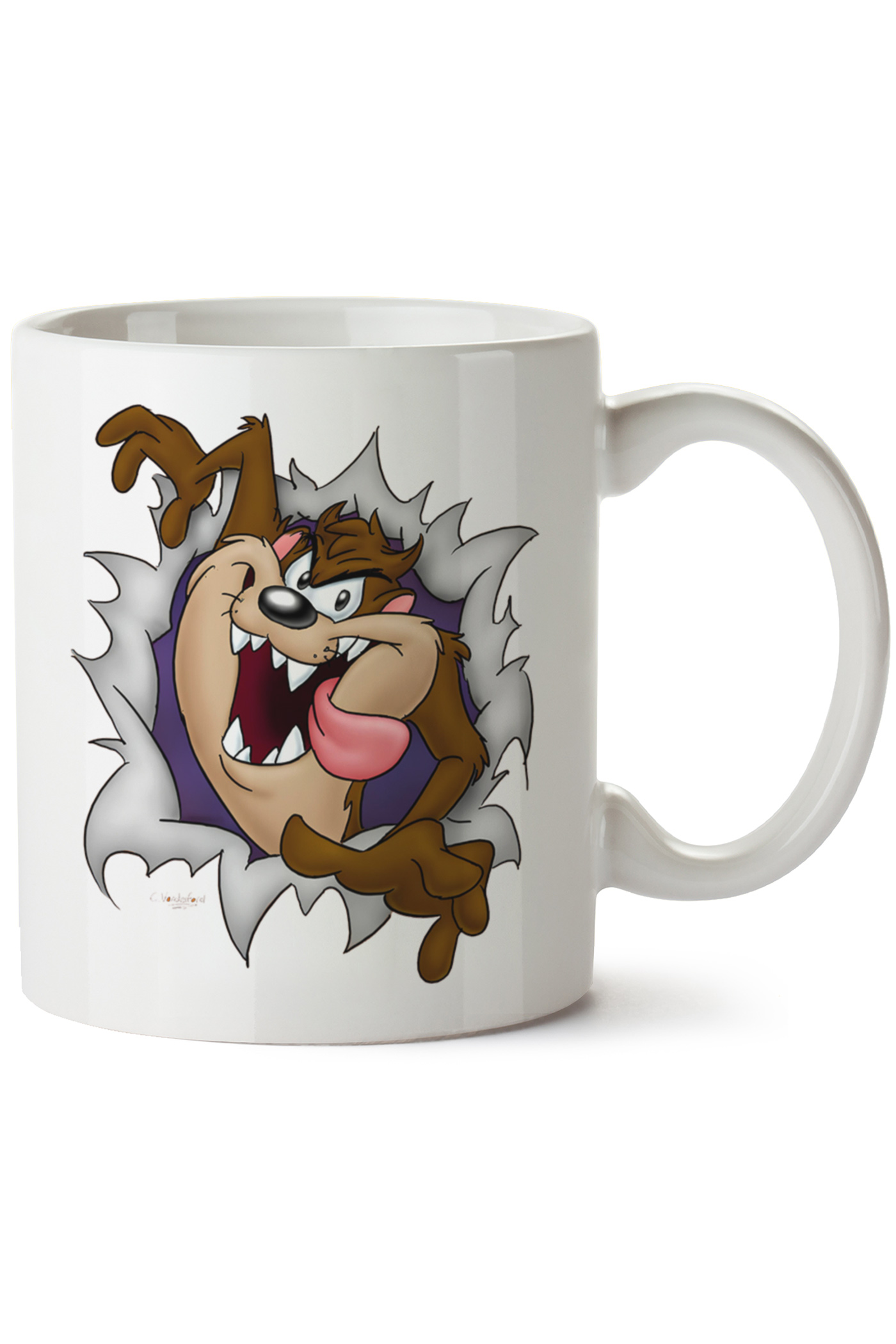 Tazmanya Canavarı Baskılı Porselen Kupa Bardak