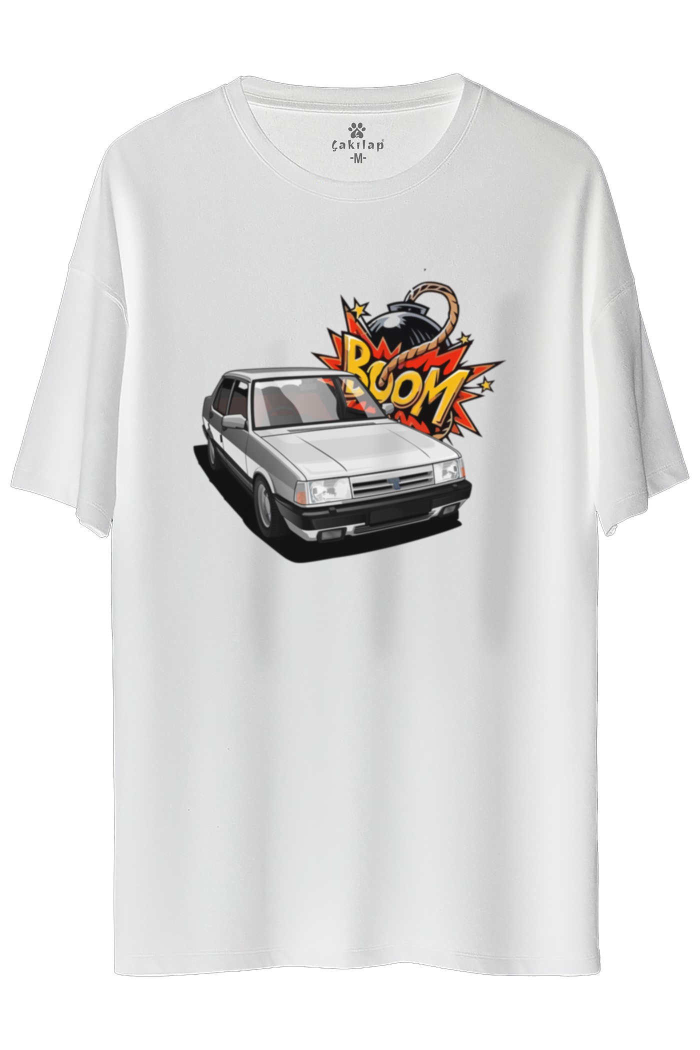 Tofaş Doğan Baskılı Oversize Tişört
