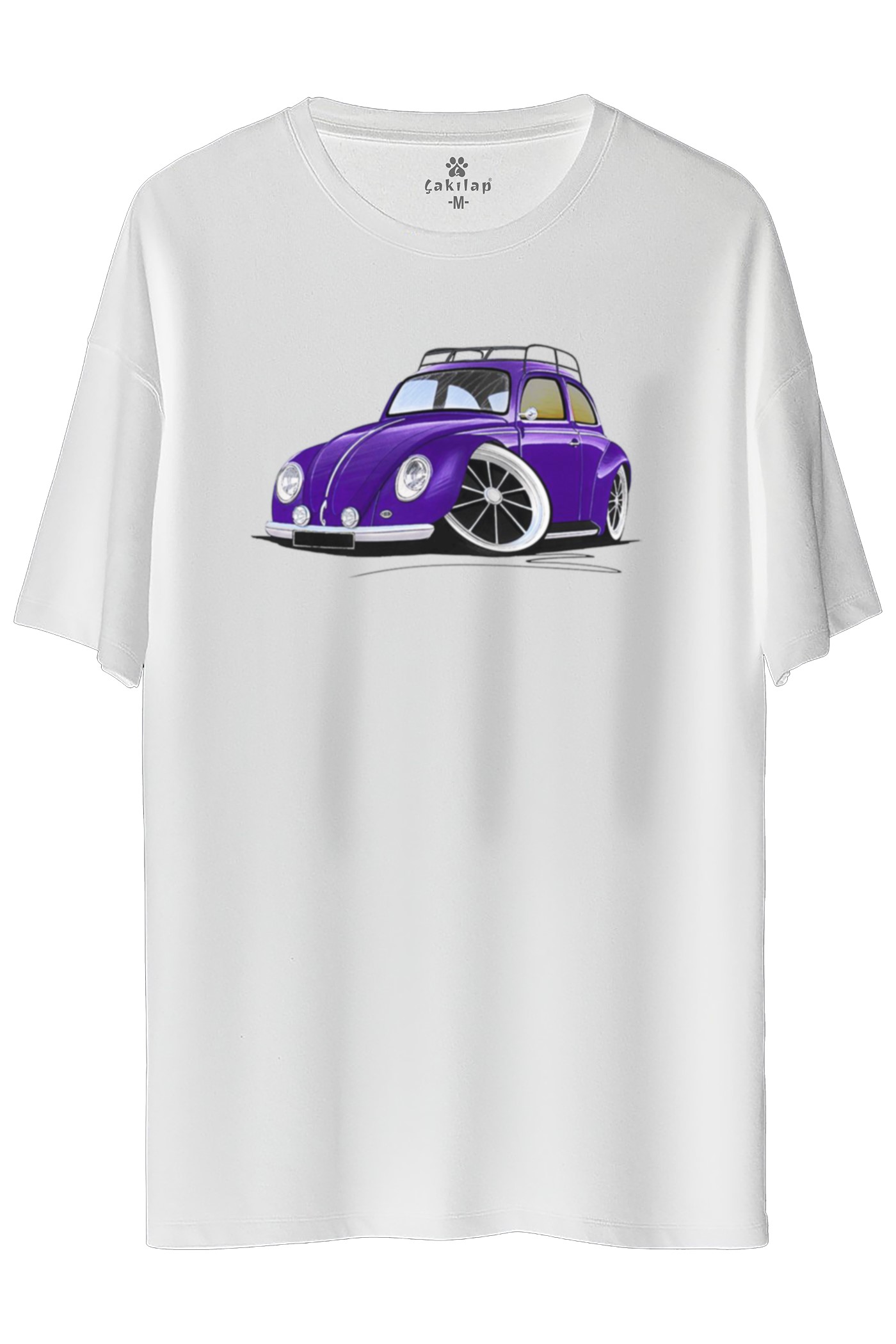 Vw Beetle Baskılı Oversize Tişört