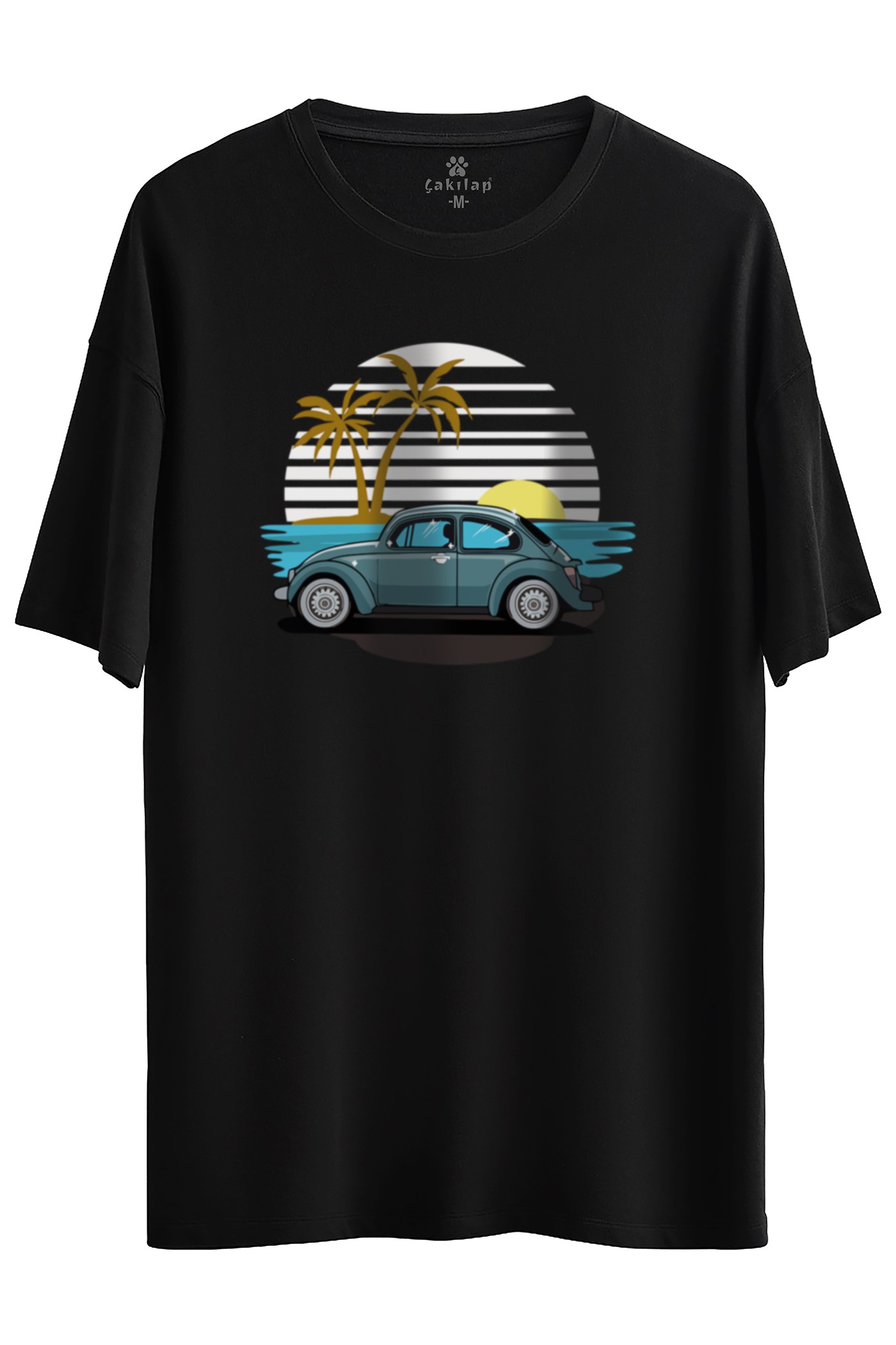 Vw Beetle Baskılı Oversize Tişört