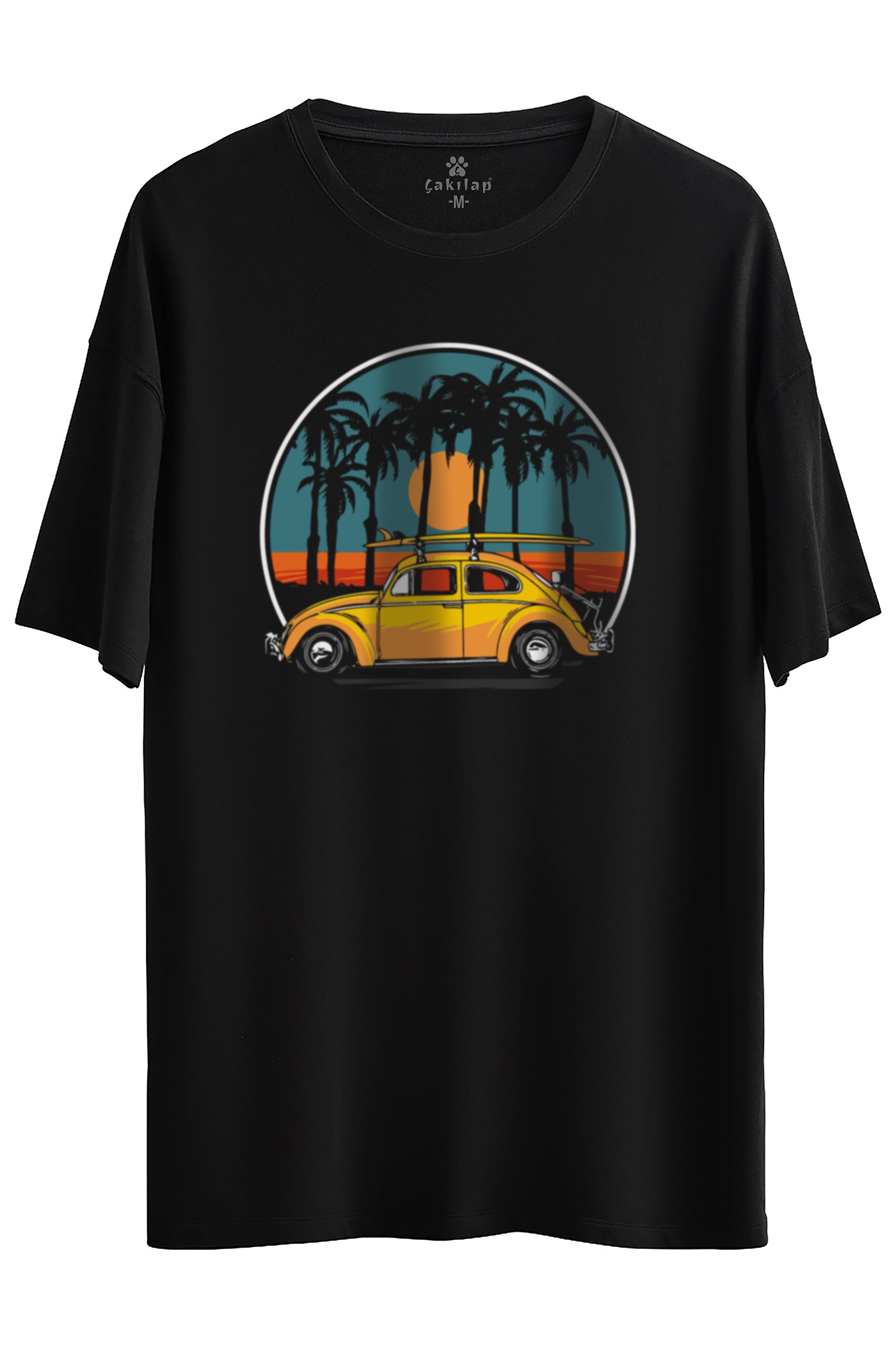 Vw Beetle Baskılı Oversize Tişört