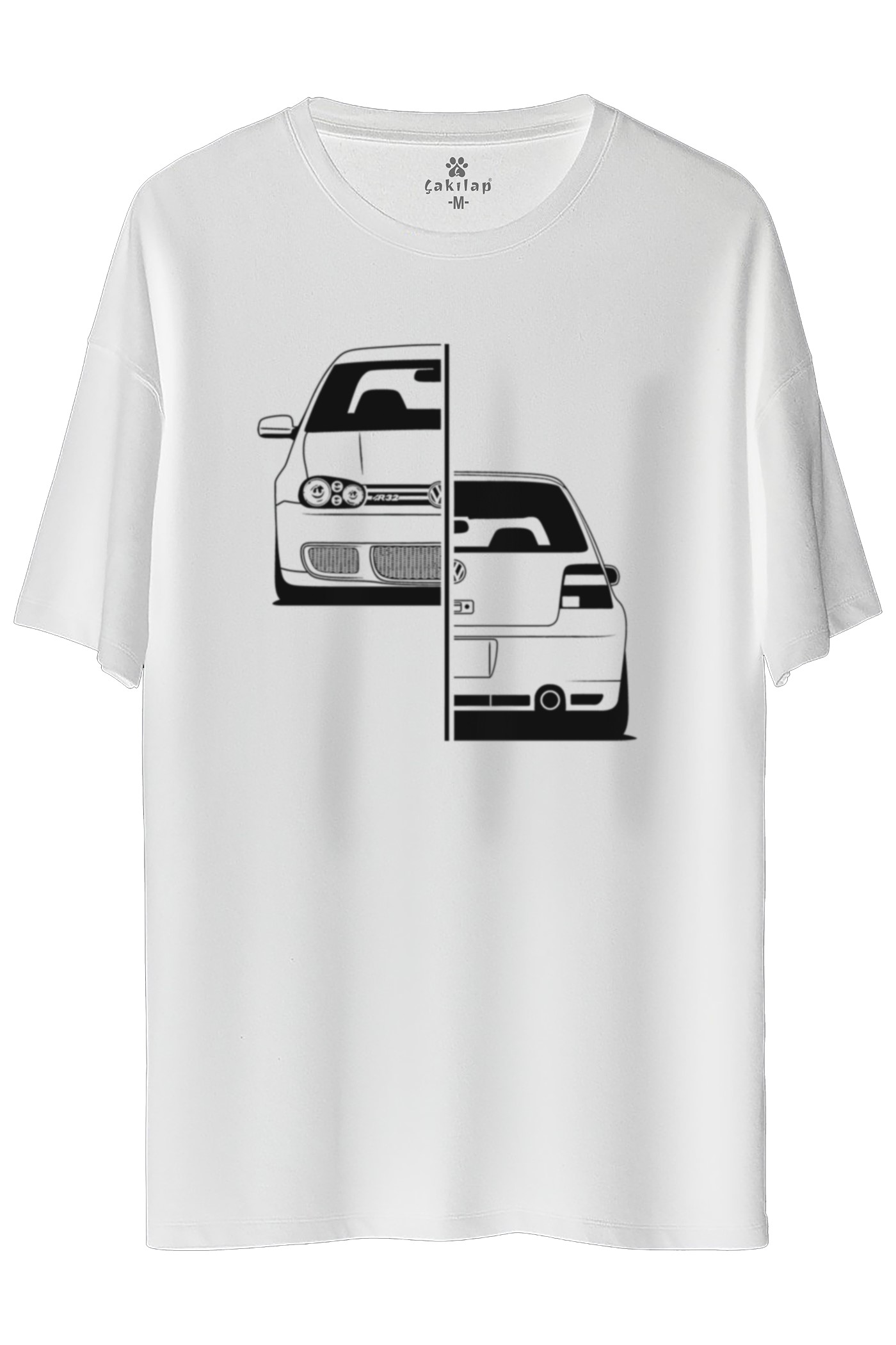 Vw Golf 4 Baskılı Oversize Tişört