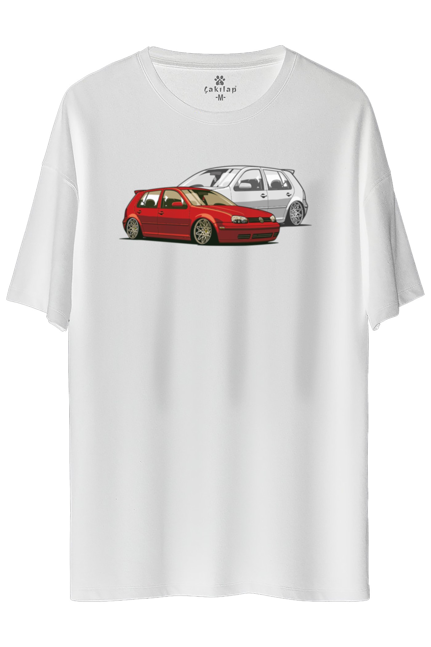 Vw Golf 4 Baskılı Oversize Tişört