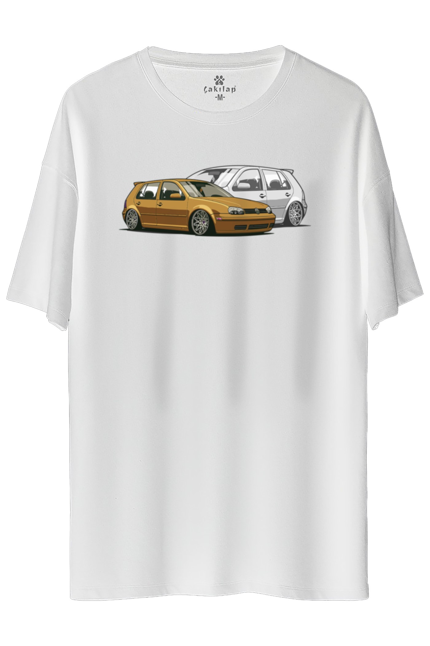 Vw Golf 4 Baskılı Oversize Tişört