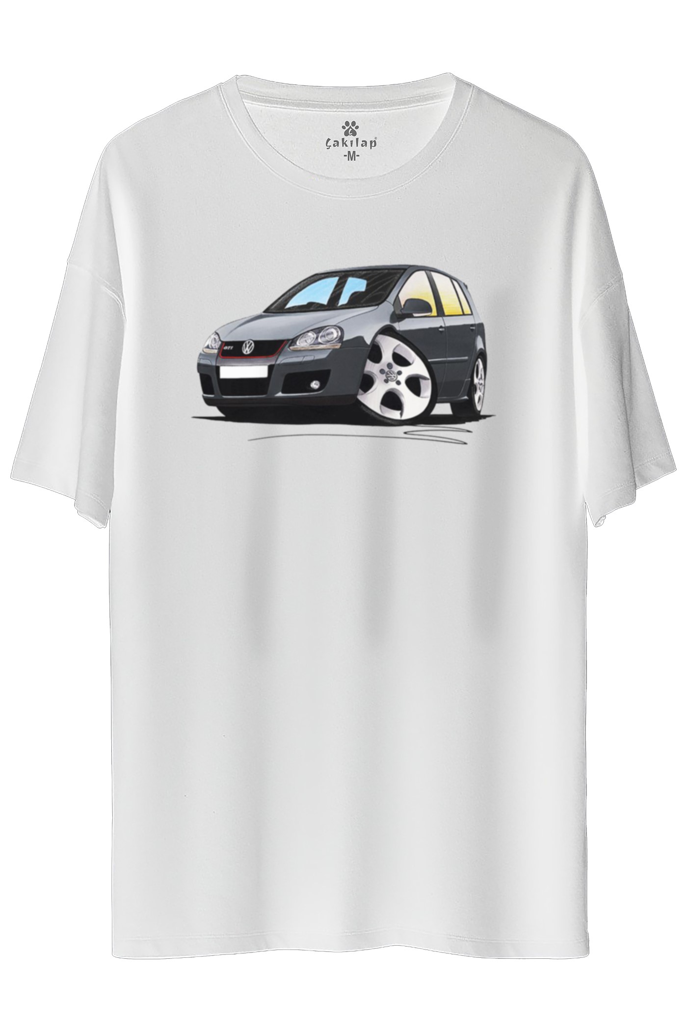 Vw Golf 5 Baskılı Oversize Tişört