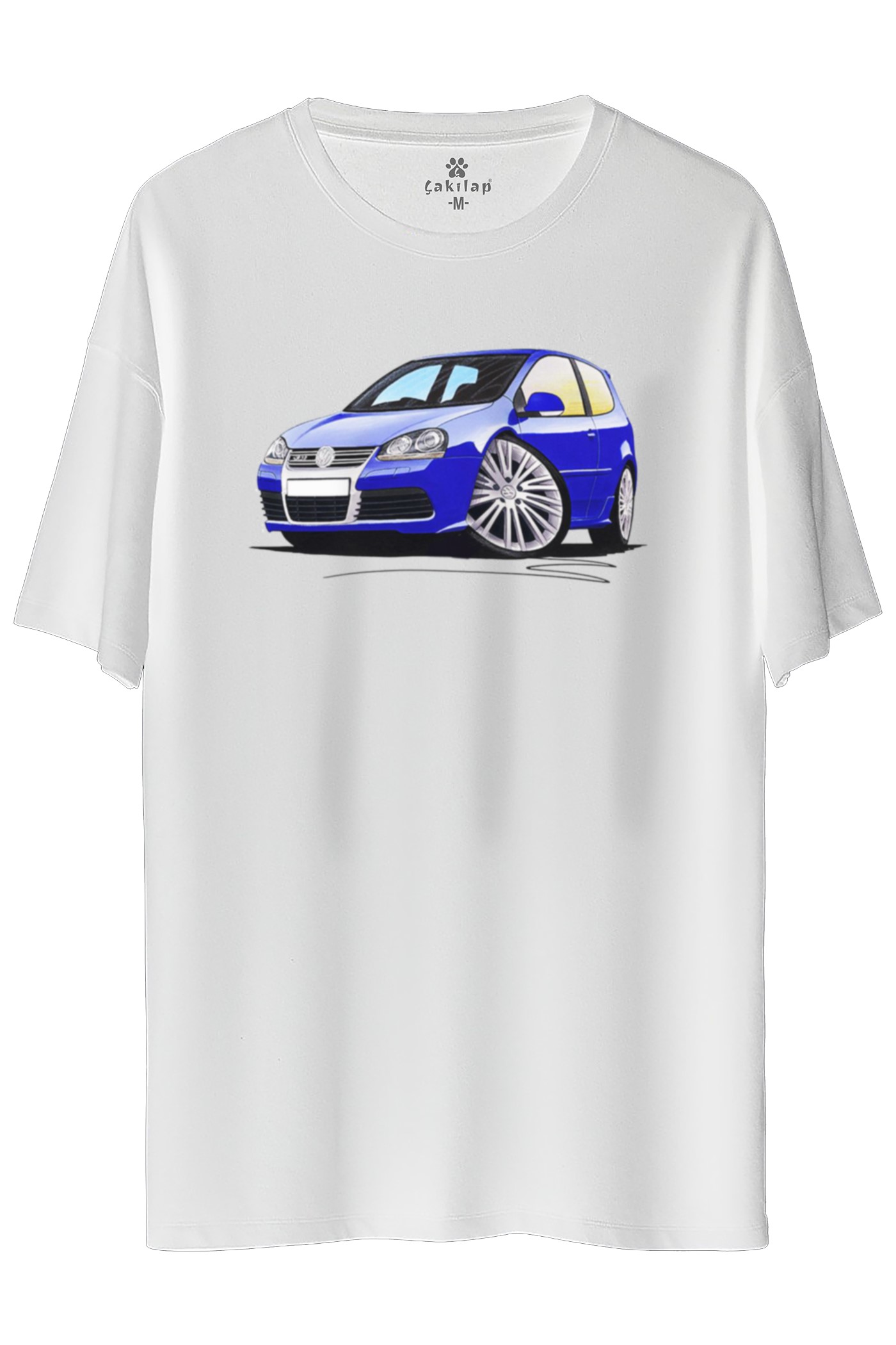 Vw Golf 5 Baskılı Oversize Tişört
