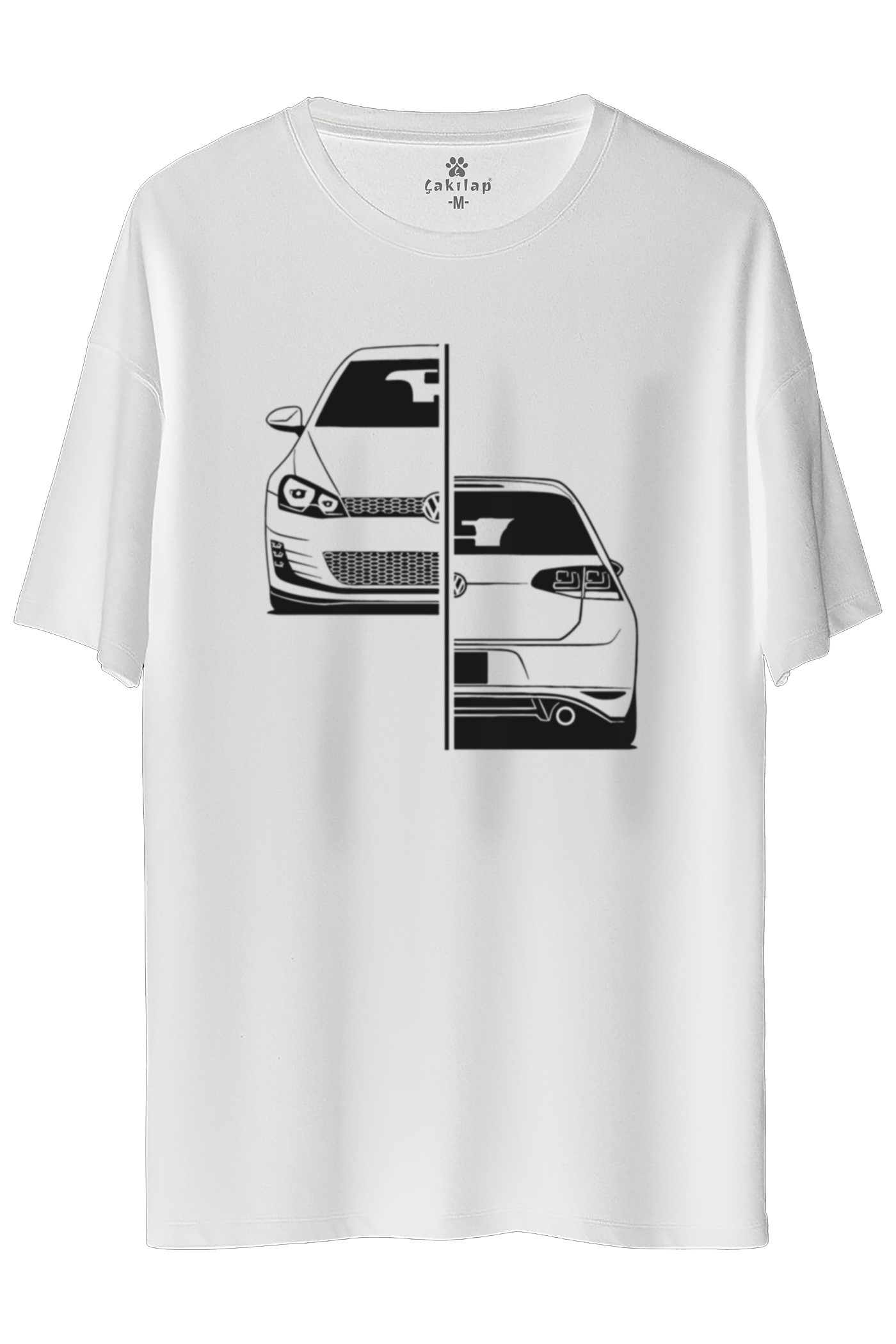 Vw Golf 7 Baskılı Oversize Tişört