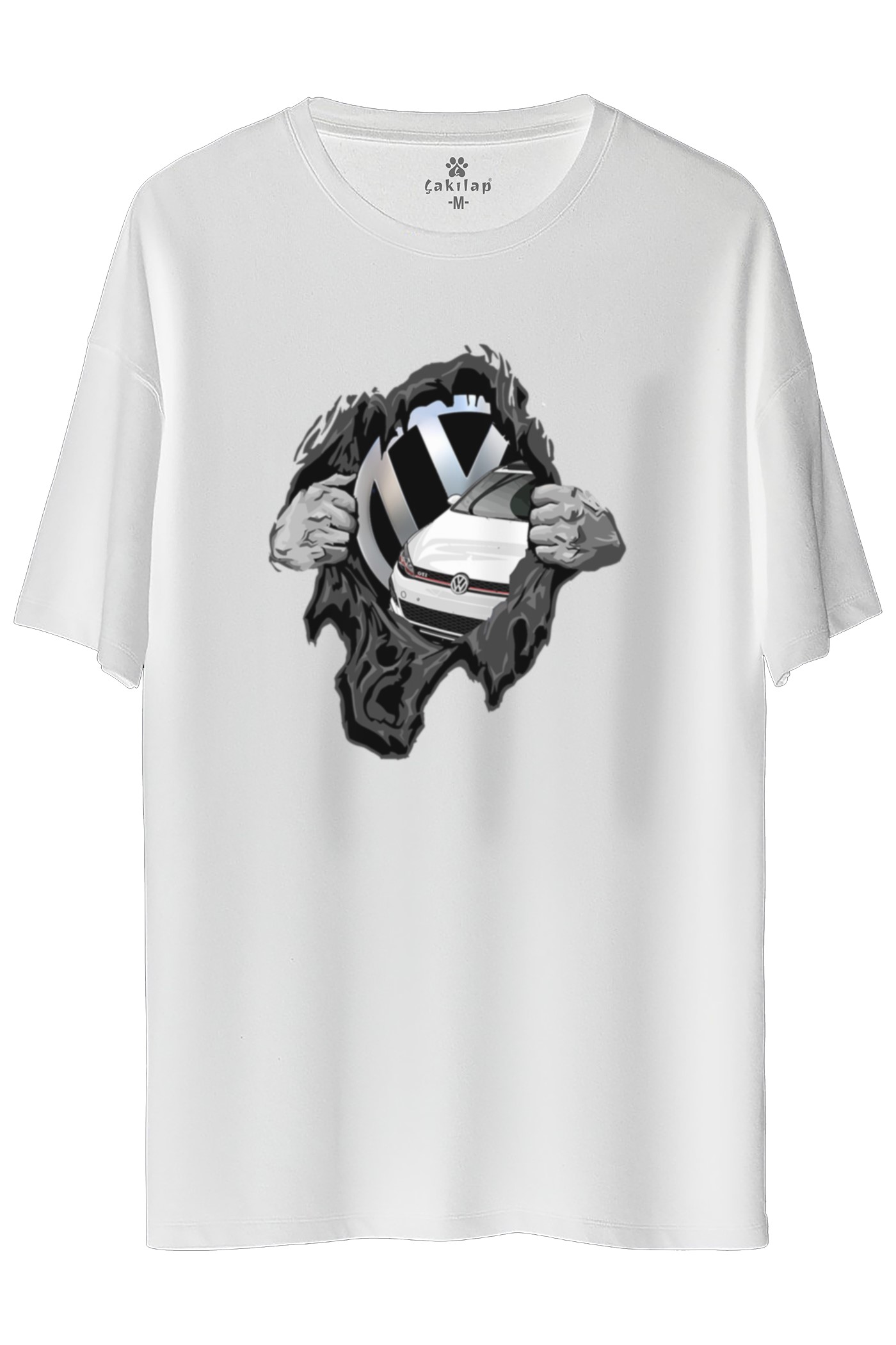 Vw Golf 7 Baskılı Oversize Tişört